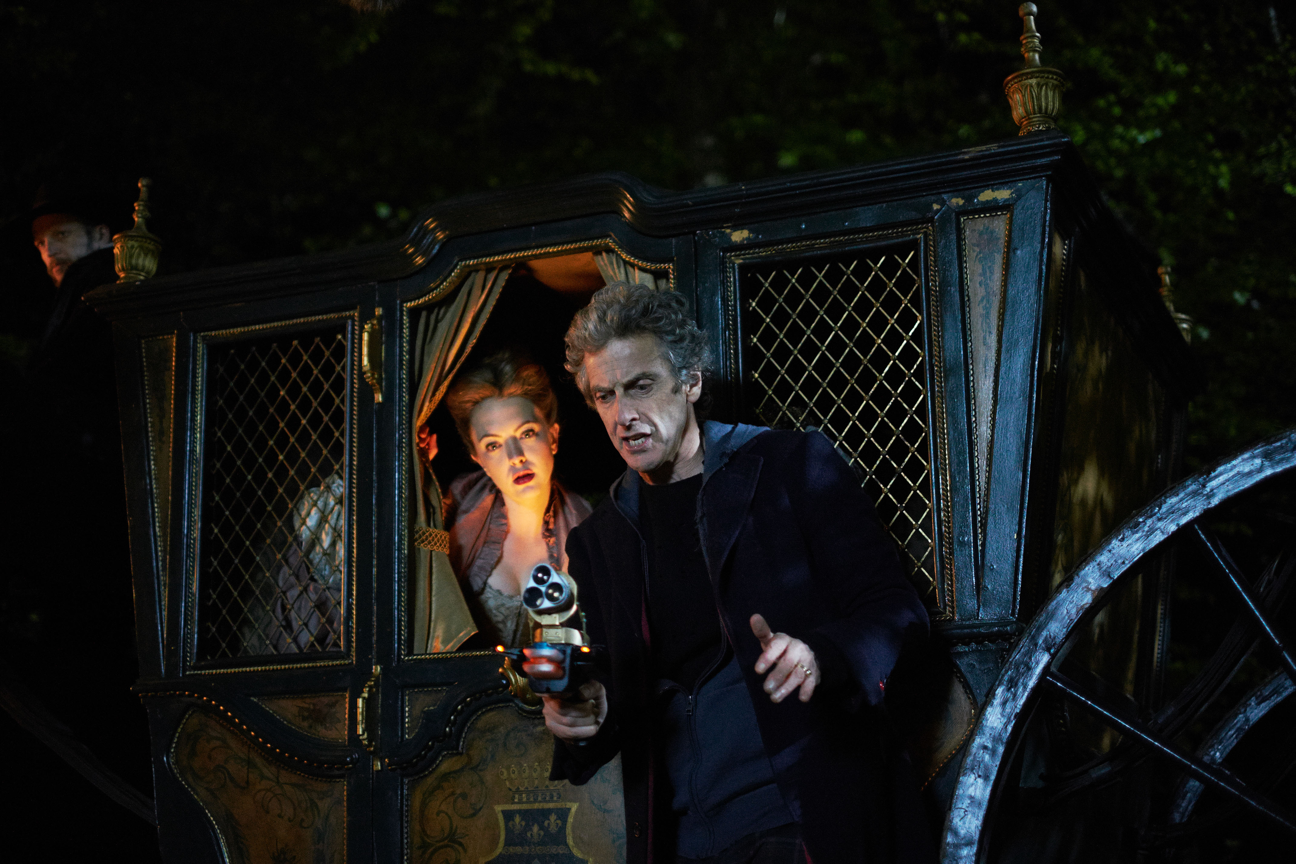 Still of Peter Capaldi, Elisabeth Hopper and Gareth Berliner in Doctor Who (2005)