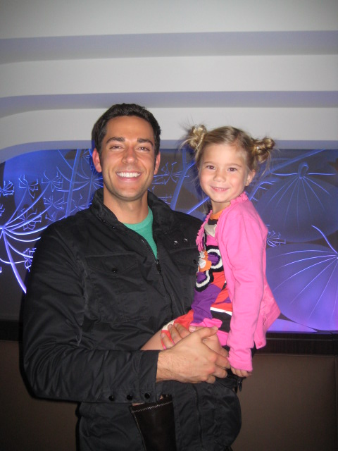 Rachel with Zachary Levi at the 