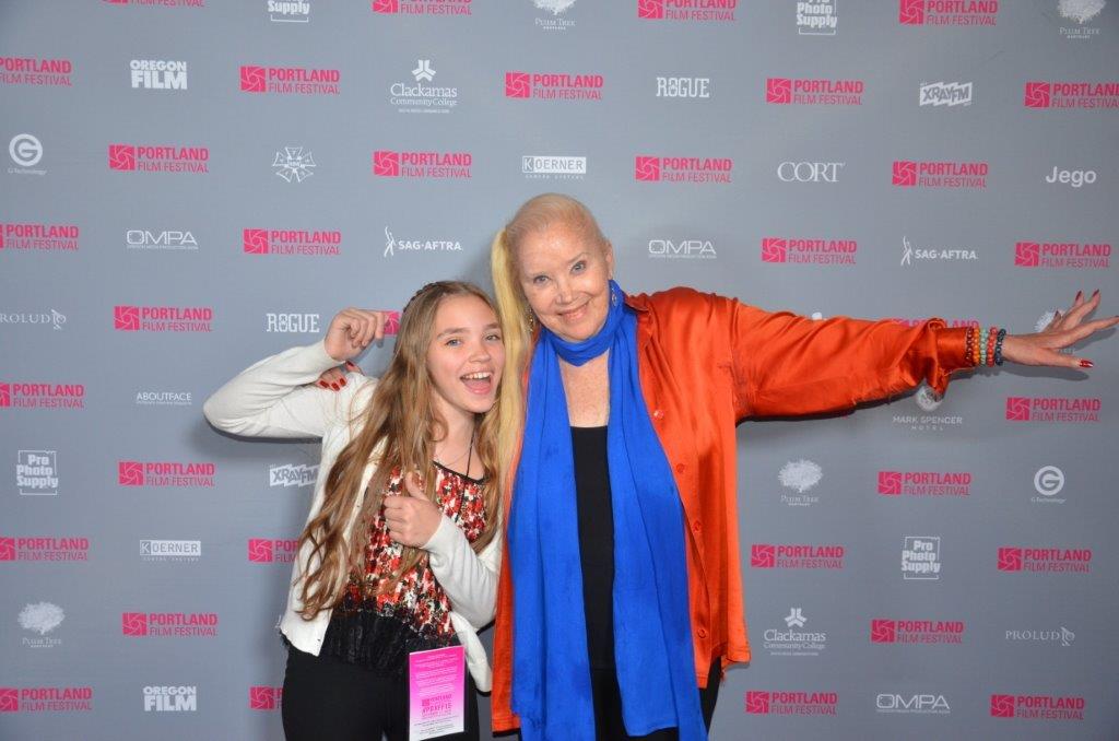 Olivia Prado and Sally Kirkland at Portland Film Festival 2015