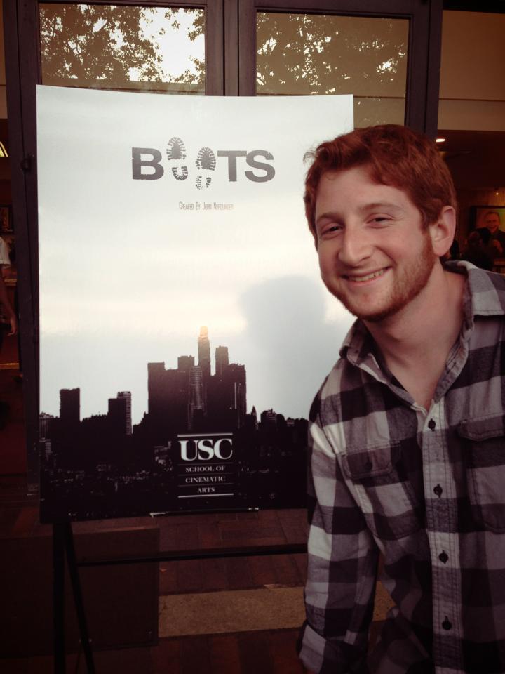 2nd AD, Jordan Imbrey, at the Premiere of Boots, a pilot created by John Nordlinger.