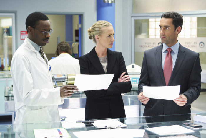 Still of Malcolm Barrett, Jay Harrington and Jesse Head in Better Off Ted (2009)