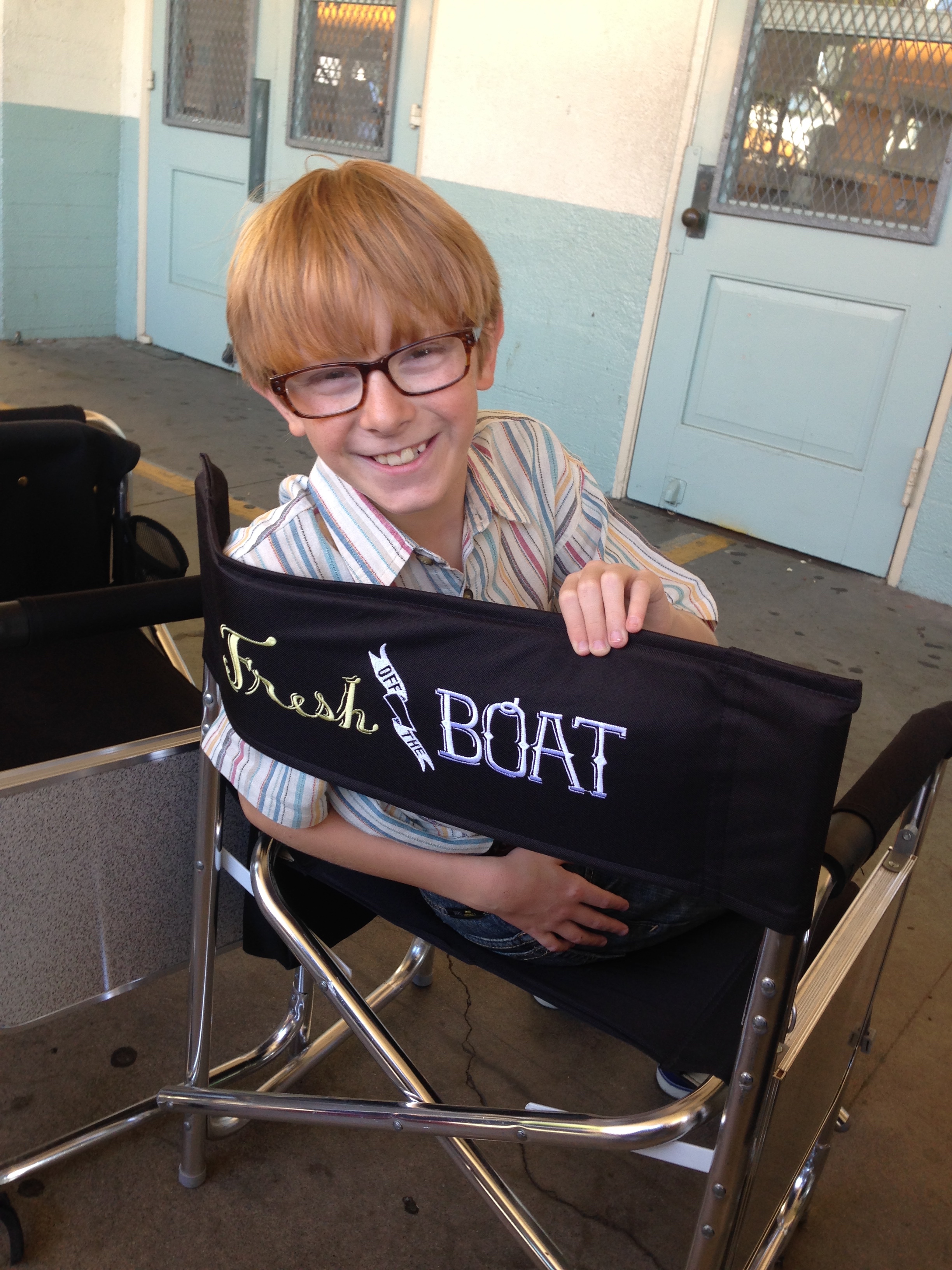 On set at Fresh Off the Boat