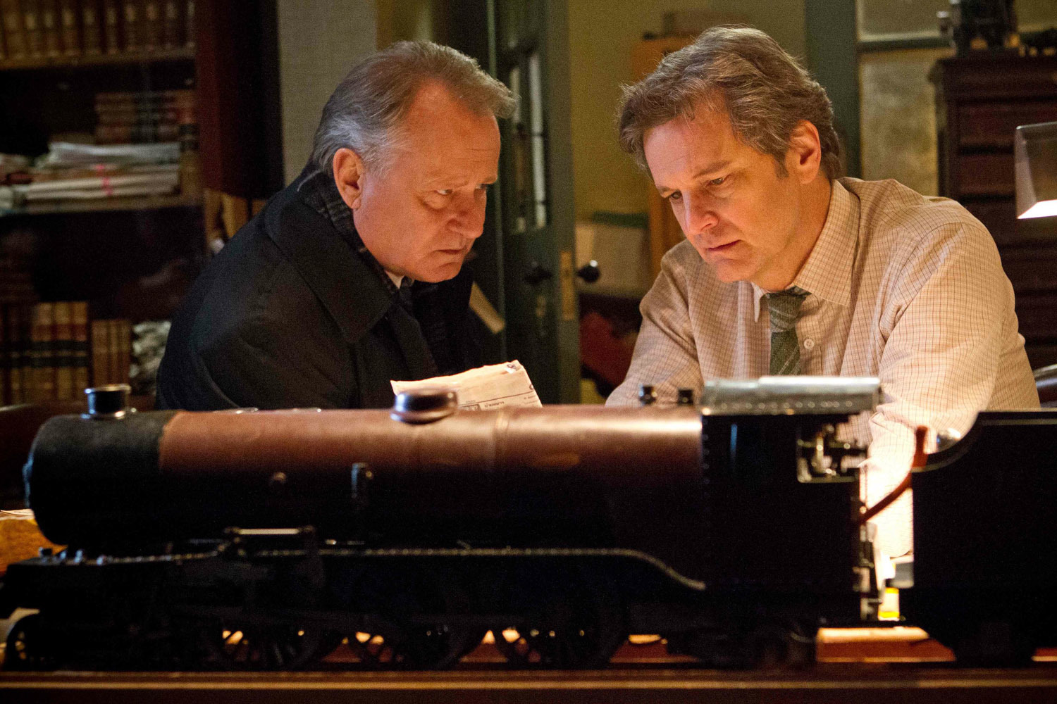 Still of Colin Firth and Stellan Skarsgård in The Railway Man (2013)