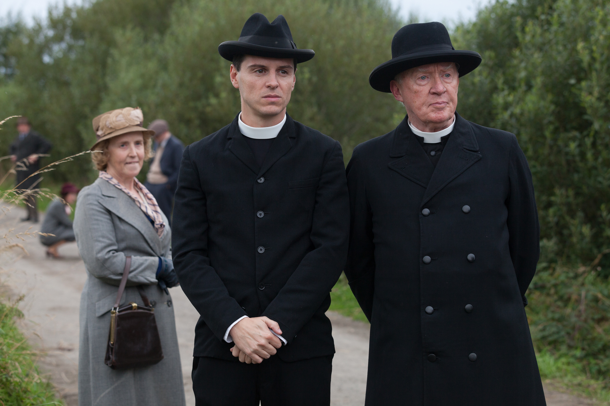 Still of Paul Laverty, Ken Loach and Rebecca O'Brien in Jimmy's Hall (2014)