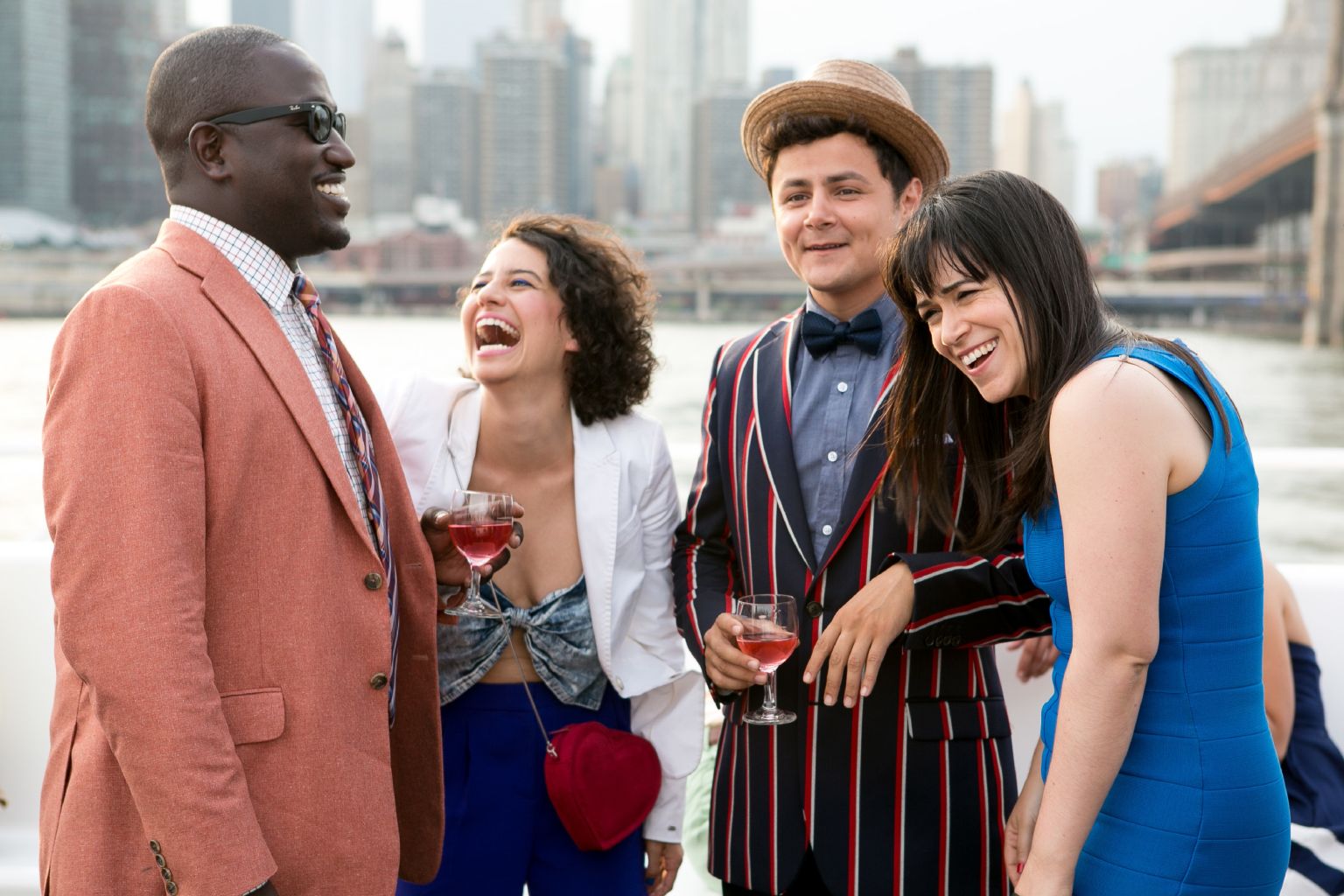 Still of Hannibal Buress, Abbi Jacobson, Arturo Castro and Ilana Glazer in Broad City (2014)