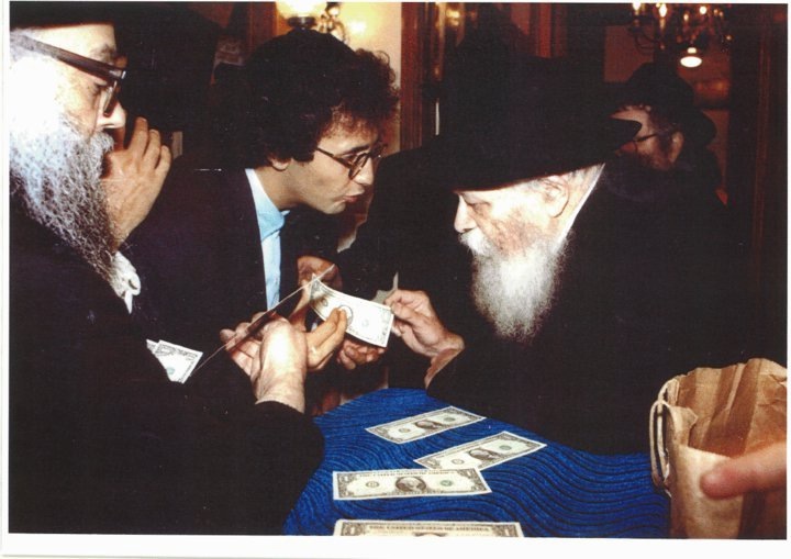 Dad and producer Jean Marc Levi with the Lubavitcher Rebbe in the 90s... Blessings!