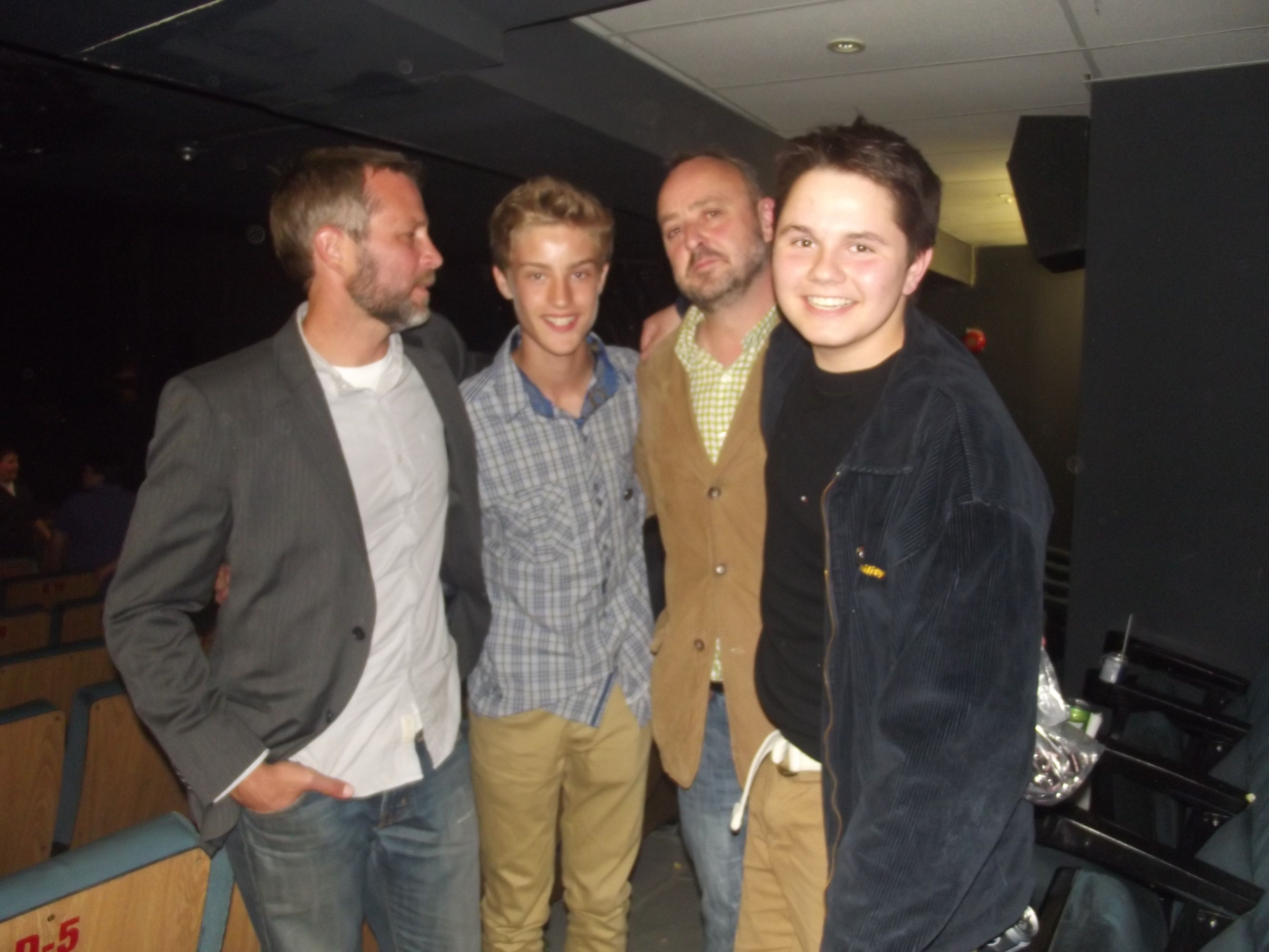 Aidan, Mike Friend, Rob & Lewin at I Declare War Cast/Crew Screening in TO