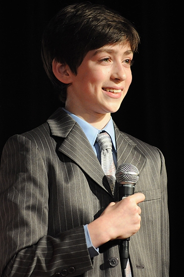 Accepting the Beacon Award in June of 2010