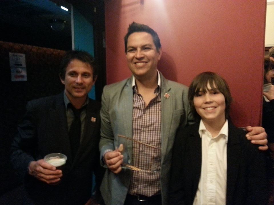 At the West Australian Screen Awards with fellow YAGAN actor Wayne Davies (Winner Best Actor) and Kelrick Martin (Winner Best Director of YAGAN)