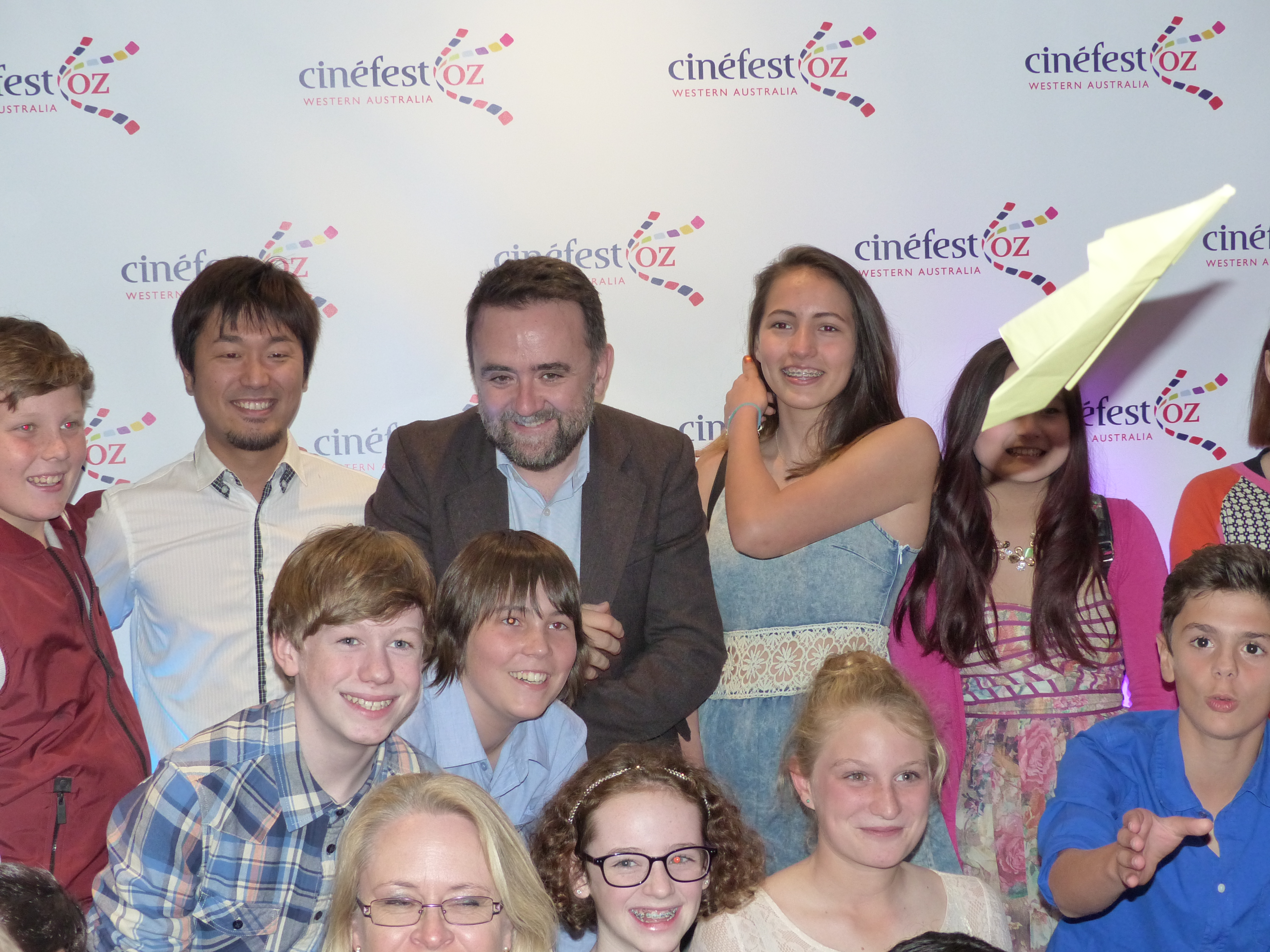 At the premiere of PAPAER PLANES with the Director, Robert Connolly, and other cast at CinefestOz Film Festival in Busselton