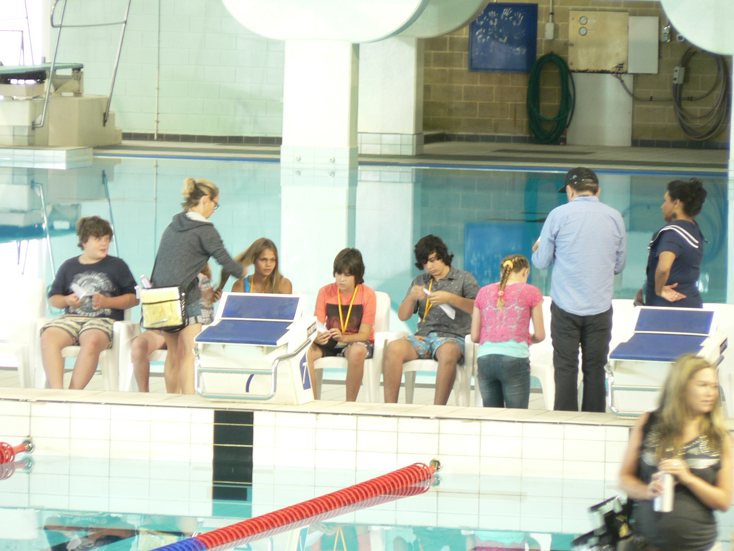 Onset of PAPER PLANES practising making paper planes with the Director Robert Connolly and Deborah Mailman