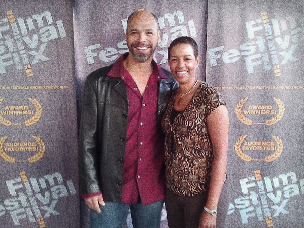 At a Film Festival Flix screening of Eric Kissack's LOVE, SEX AND MISSED CONNECTIONS with Cathy Diane Tomlin.