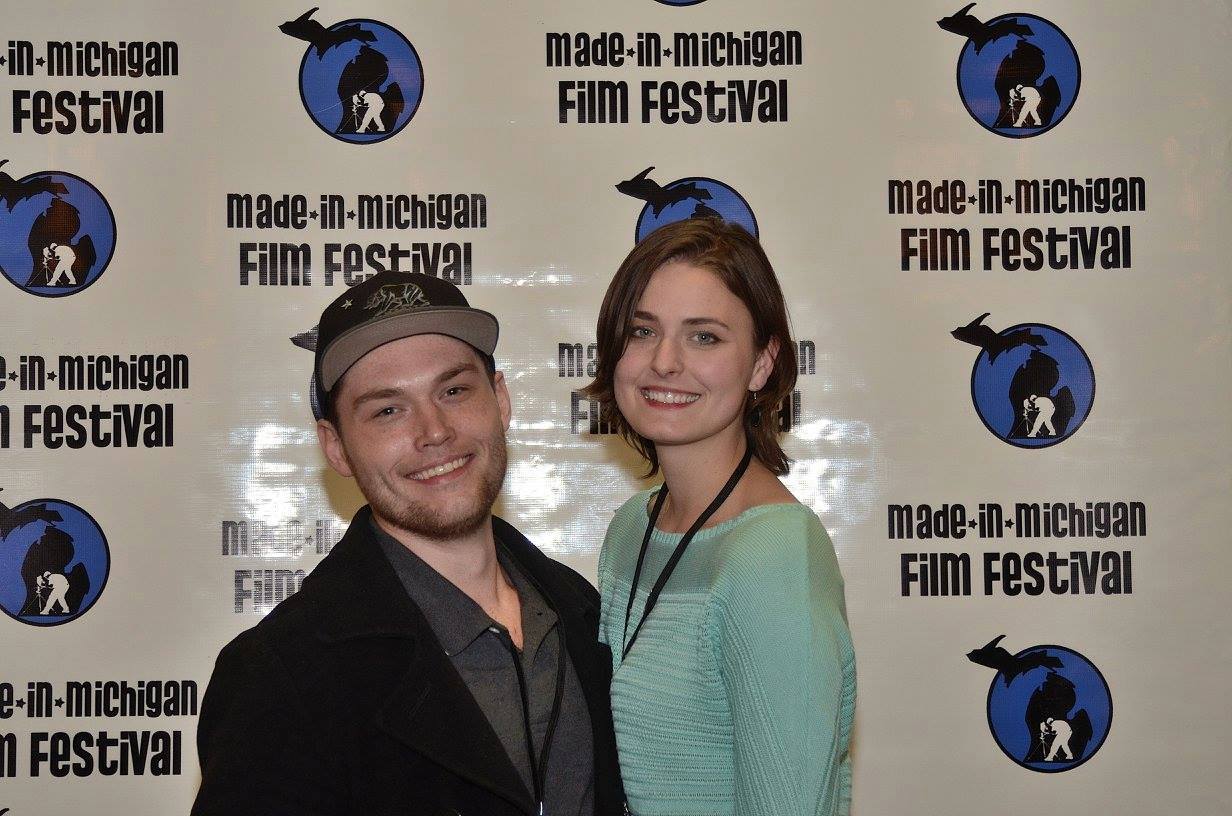 Mariea Luisa Macavei at the premiere of 'Recycling Lies' with co-star Chaz Russell Bratton.