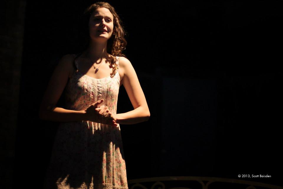 Theatrical production of 'Shadows at the Sanford' at Dog Story Theater. Mariea Luisa Macavei as Elizabeth Callaway (principal).