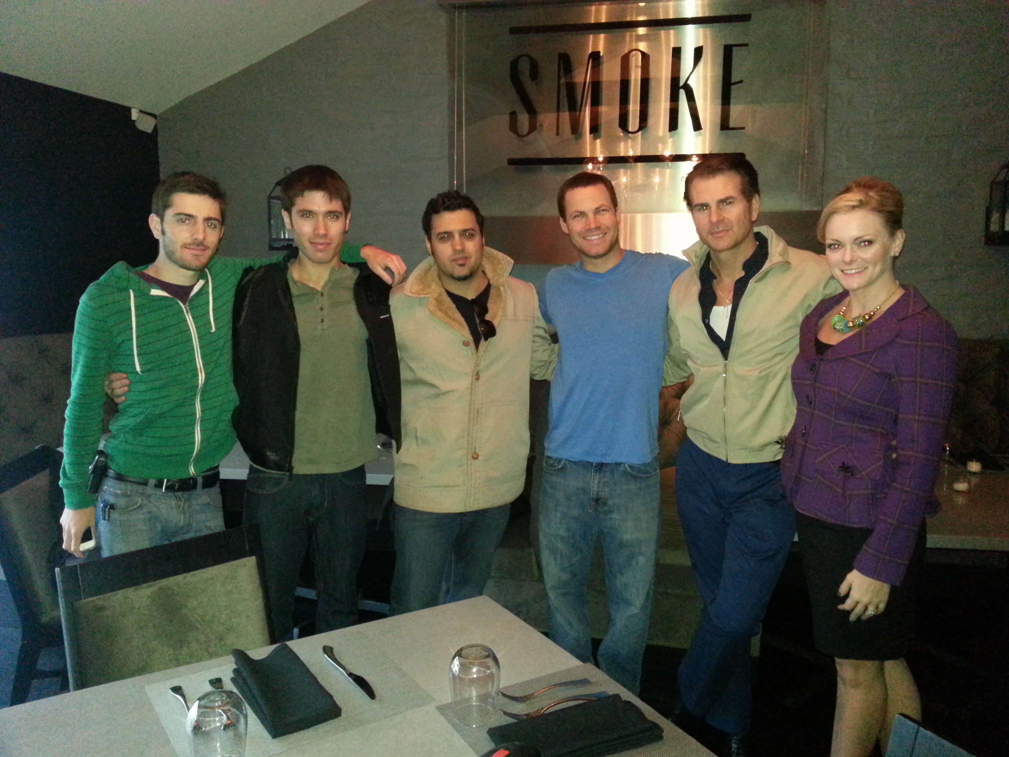 Ben Hassey, Kristos Andrews, Gregori J. Martin, Jared Safier, Vincent De Paul, and Martha Madison on set of 