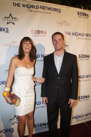 Yvonne Kolle and Jared Safier at The World Network Web Launch