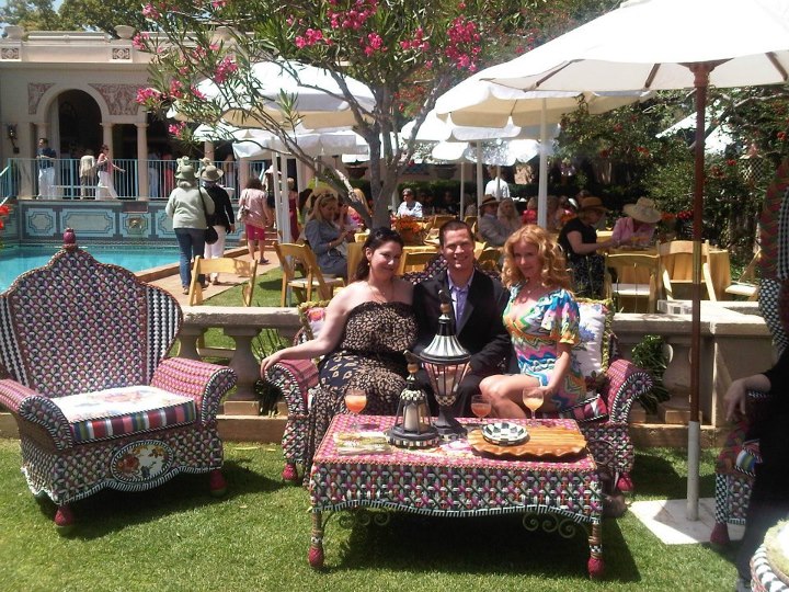 Cristy Coors Beasley, Jared Safier, and Siobhan Flynn at the 24th Annual Virginia Robinson Estate Garden Tour and Tea Party