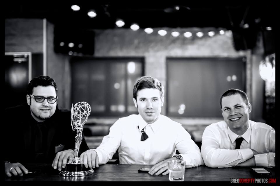 Gregori J. Martin, Kristos Andrews and Jared Safier after the 2015 Daytime Emmy Awards