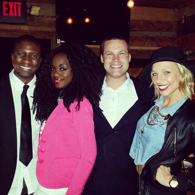 Adetokumboh M'Cormack, Nzinga Blake, Jared Safier and Tara Leigh Talkington at the Safier Entertainment / LANY Entertainment Industry Mixer