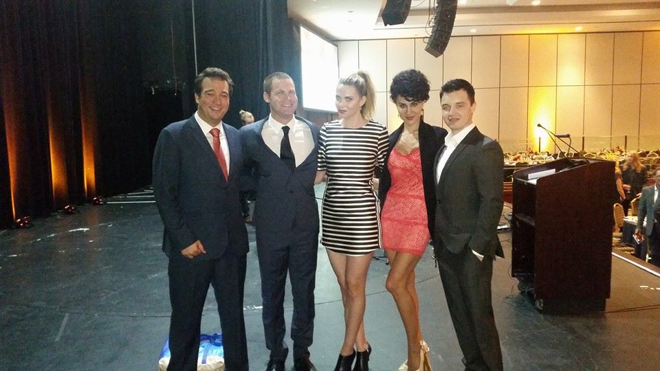 Alex Shekarchian, Jared Safier, Carly Steel, Layla Alizada, and Noel Fisher at the T.J. Martell Foundation Charity Event