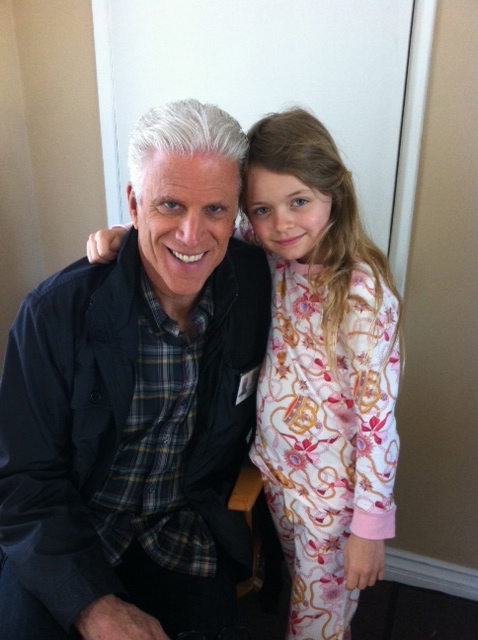 TED DANSON and KYLIE ROGERS on set of CSI ep. Backfire April 2013