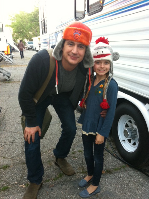 Ken Marino and Kylie Rogers as Mark and Chloe Baxley in NBC comedy pilot THE GATES aka 