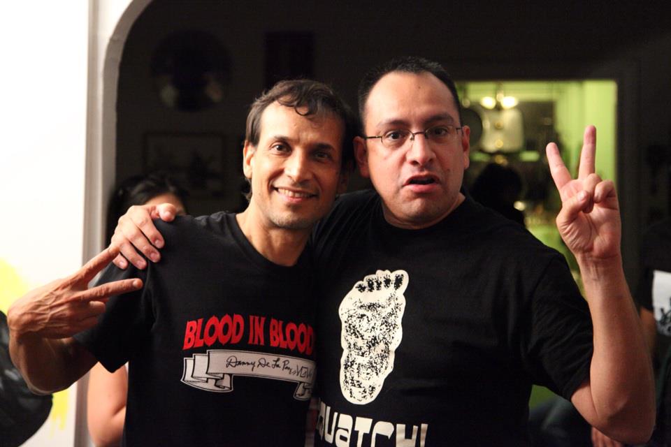 Closer to Bottom director-Jesse Borrego and I kidding around on set.