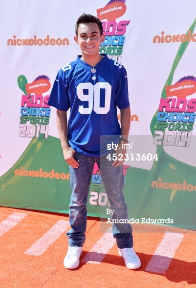 Tyler Alvarez on the Orange Carpet at the Kids Choice Sports Awards