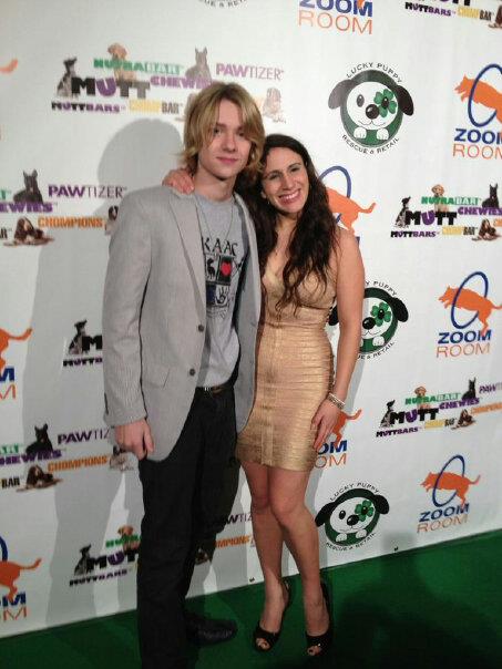 Lou Wegner and Lauren LoGrasso at the opening of Lucky Puppy in Studio City