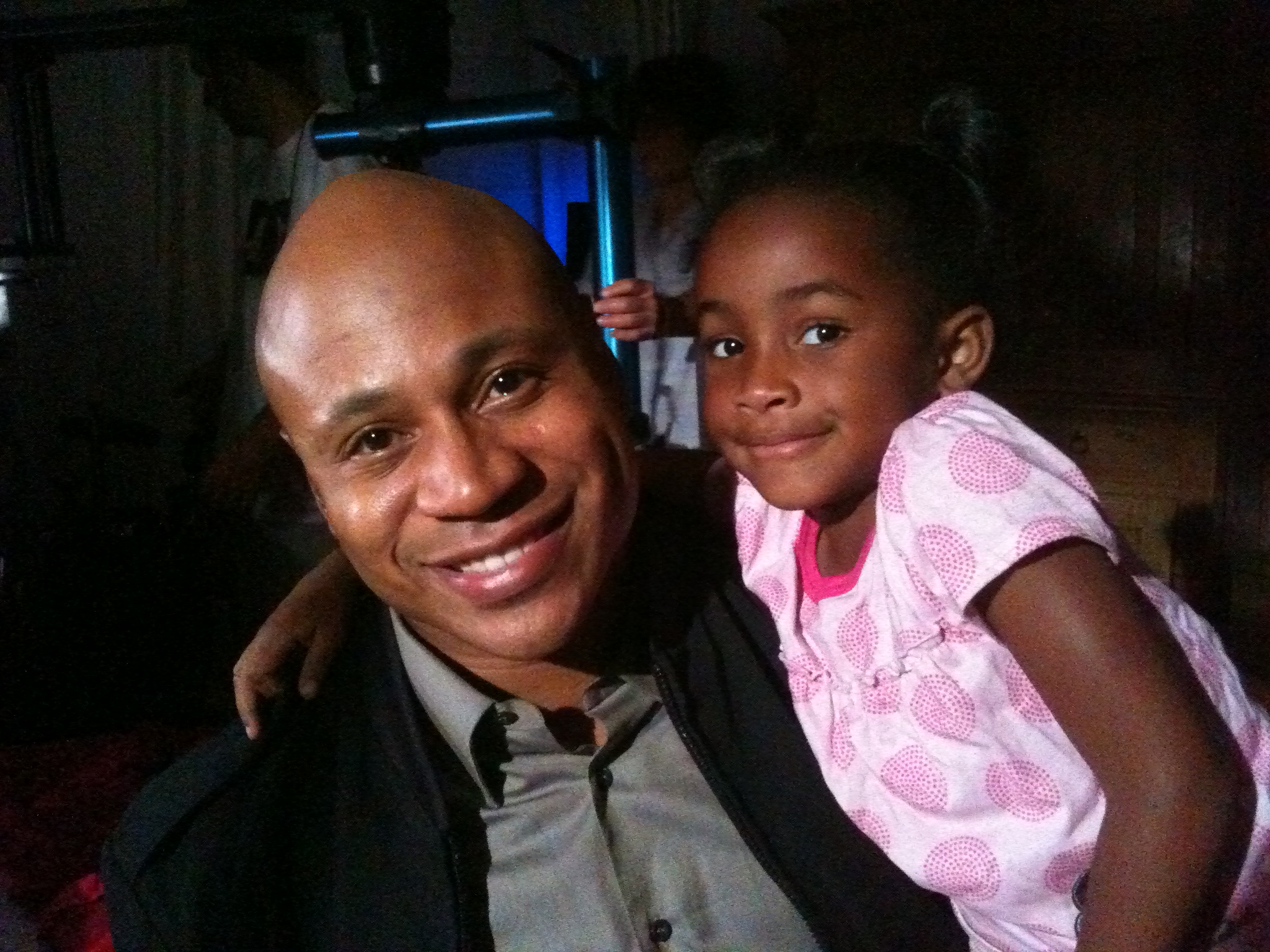 Layla on location with LL Cool J for NCIS Los Angeles