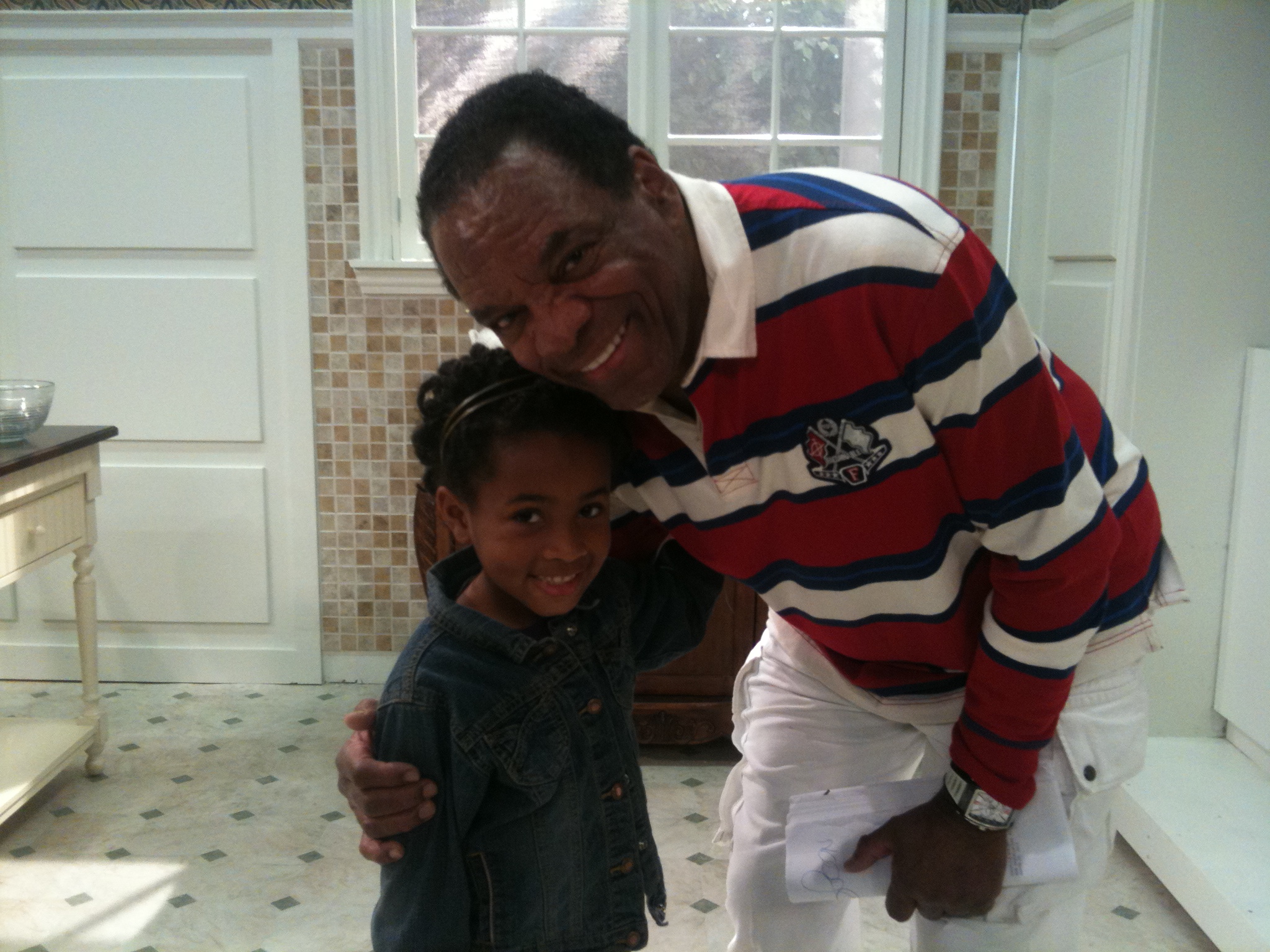 Layla on set of The First Family with John Witherspoon