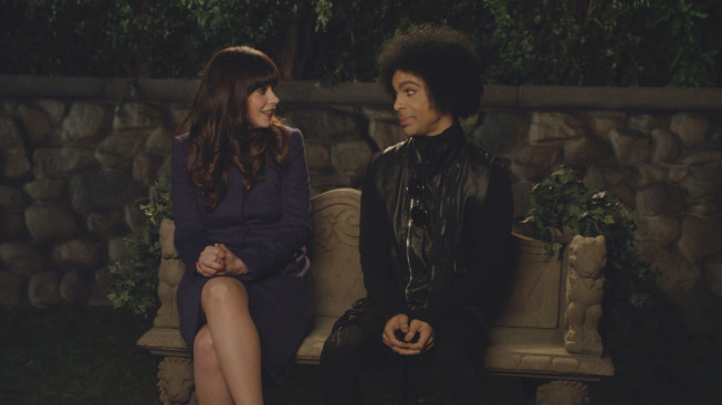 Still of Prince and Zooey Deschanel in New Girl (2011)