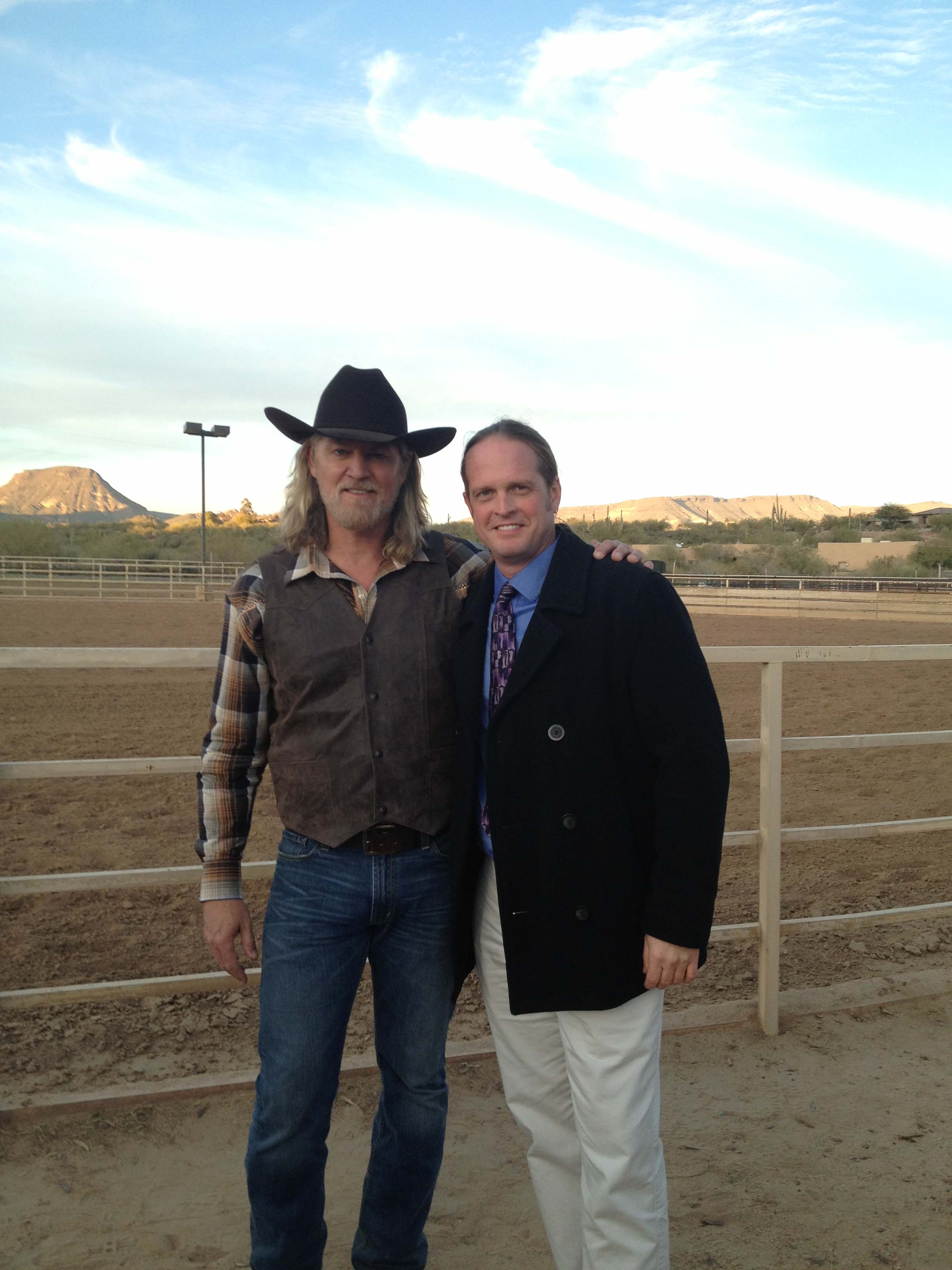 William Shockley (Writer/Producer/Actor) and Chuck Holaday on the film set of 