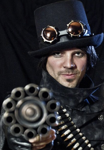 as Lucius Blood from steampunk film The Skyship Chronicles