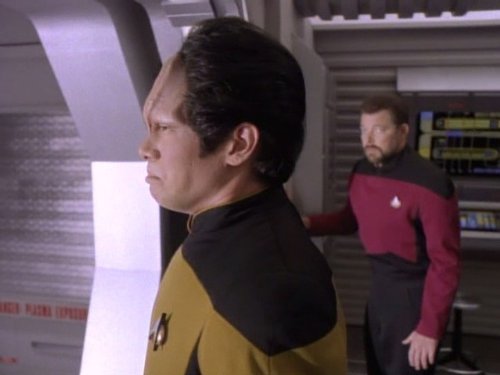 Still of Jonathan Frakes and Tim Lounibos in Star Trek: The Next Generation (1987)