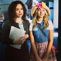 Still with Amanda Fuller and Chloë Crampton as 'Morgan' from the 'Clueless' set in 'The Brittany Murphy Story' 2014