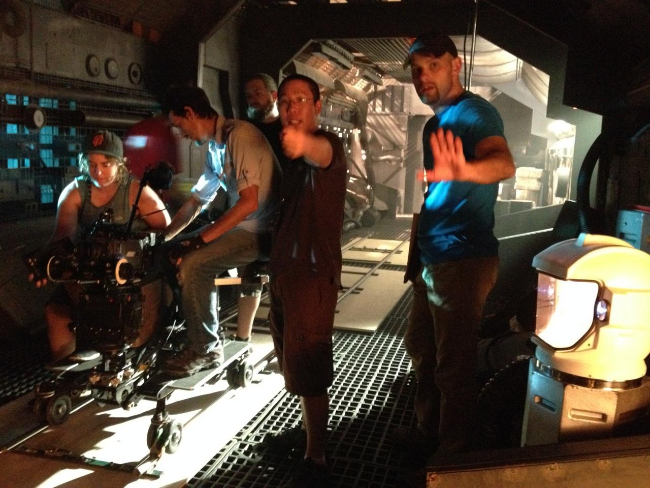 Qishi Li at film set of Once Upon A Time In Space.