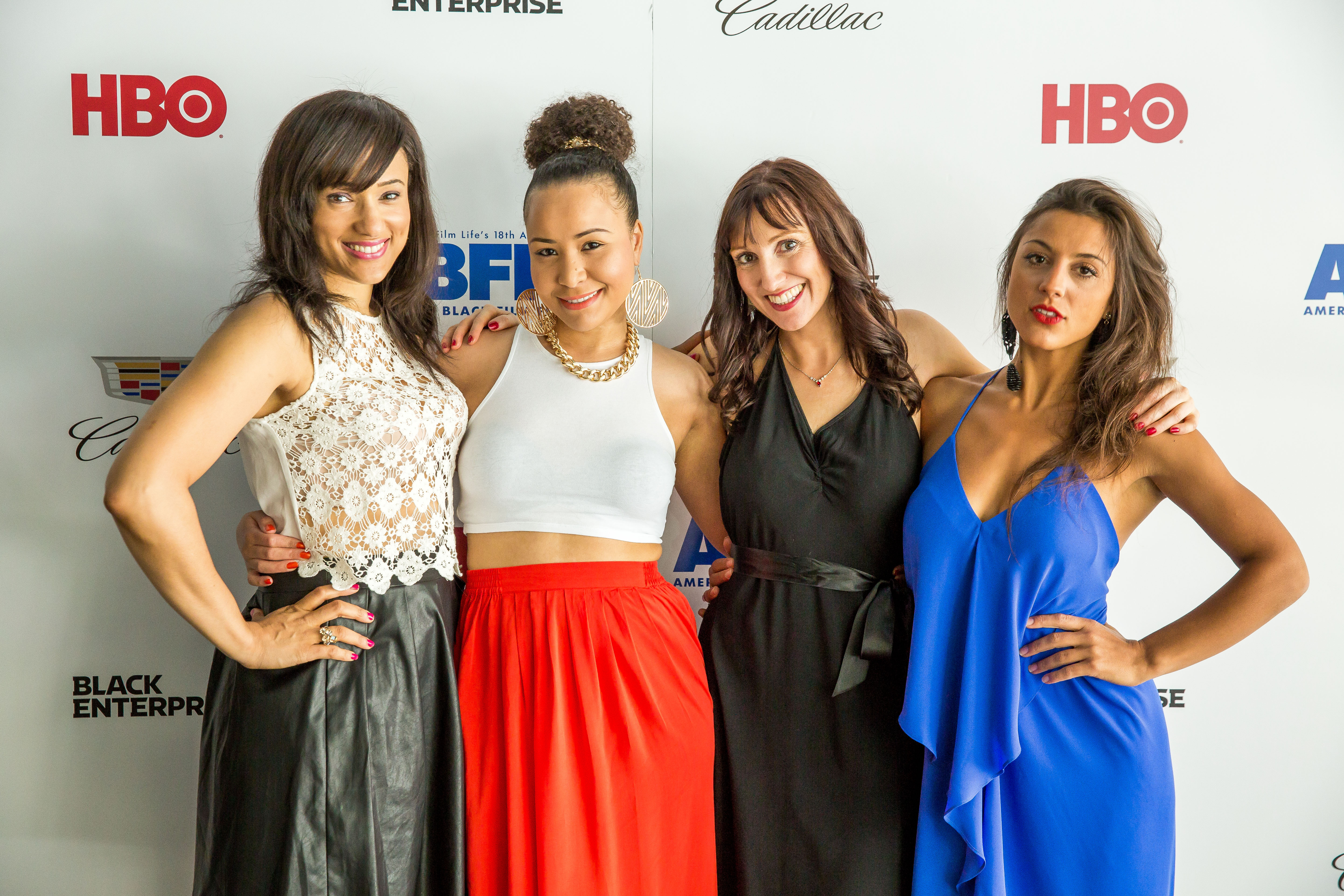 'Sweetboy' Premiere. The Girls, left to right - Simone McIntyre, Kai Roberts, Louise Ann Munro and Costanza Toso.