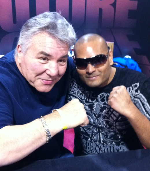 From left to right: Boxing Legend/Actor George Chuvalo, and Actor/MMA Practitioner Jeremy Durgana