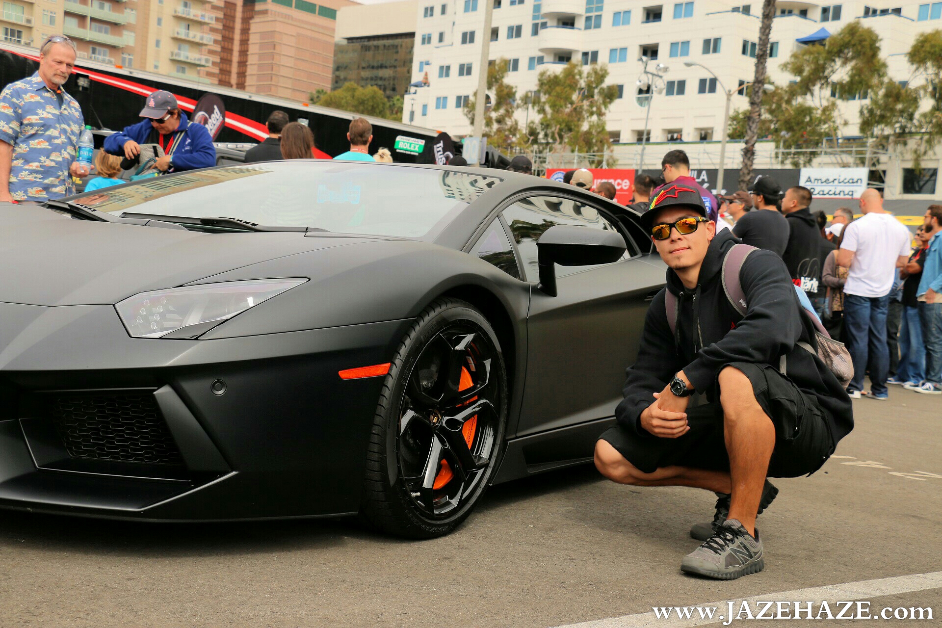 Portrait of my buddy posing next to this beautiful machine at the Toyota Grand Prix in Long Beach, Ca