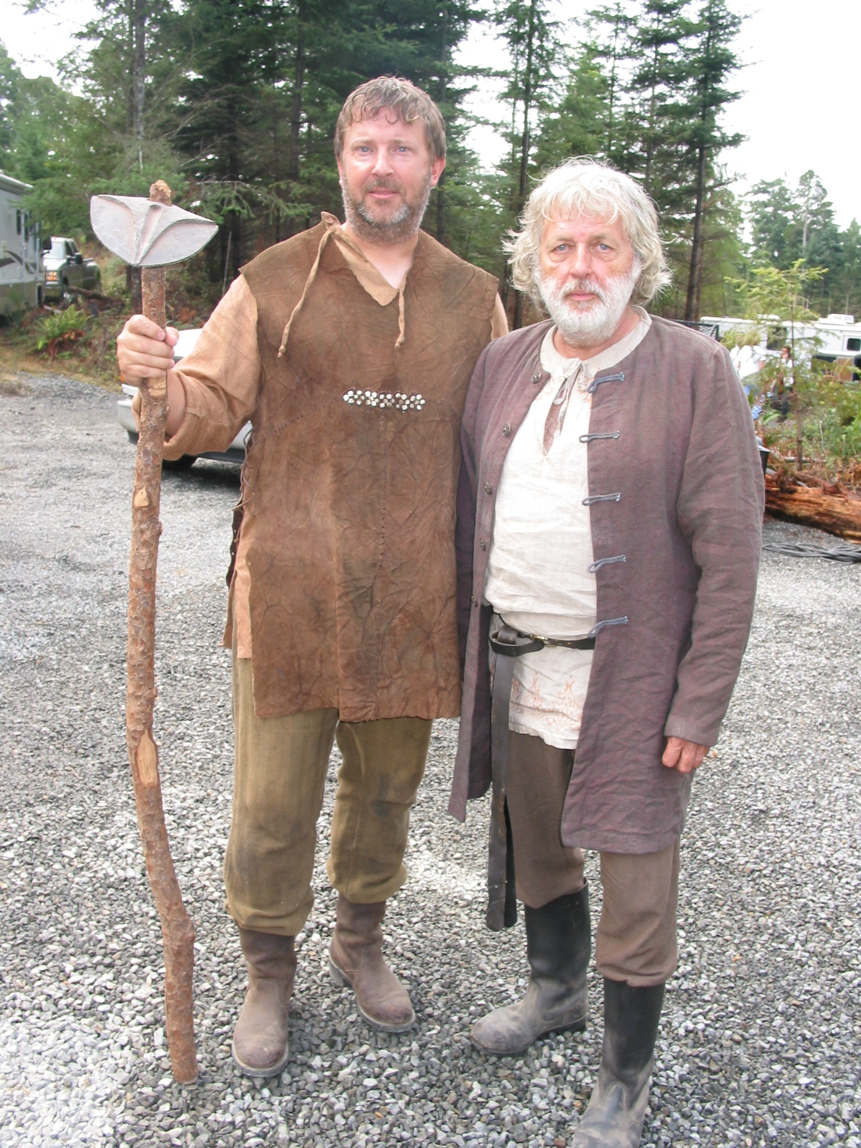 Christian J. Stewart (left) and Edwin Turner (right) on the set of 