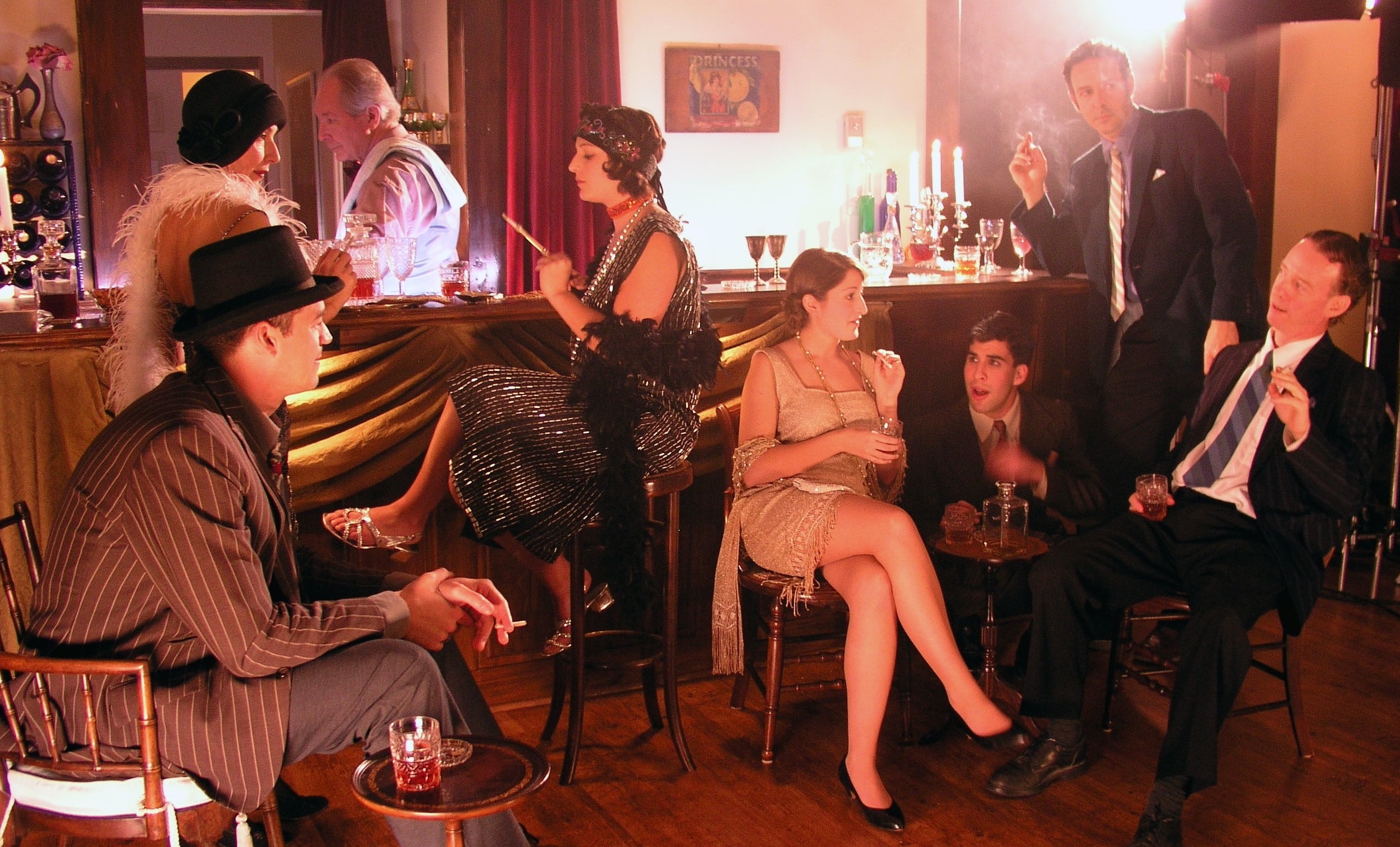 Speakeasy scene, Kathleen's Closet.