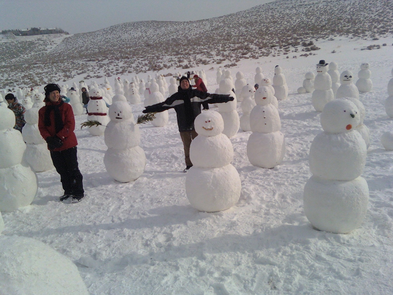Snowmen set with my my buddy..I was a reporter.