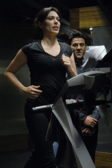 Still of Michelle Forbes and Steve Bacic in Battlestar Galactica: Razor (2007)