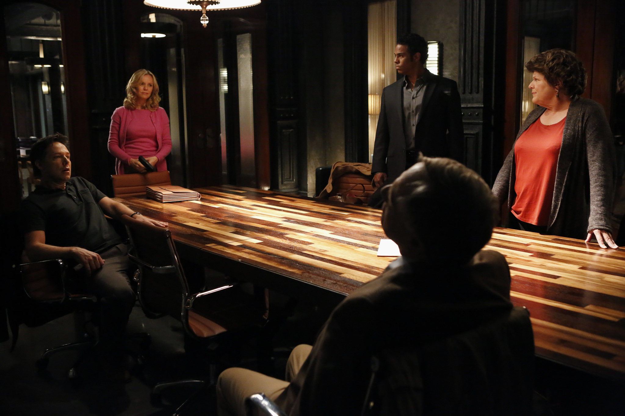 Still of Sarah Aldrich, Sam Anderson, Mary Pat Gleason, Adam Lazarre-White and George Newbern in Scandal (2012)