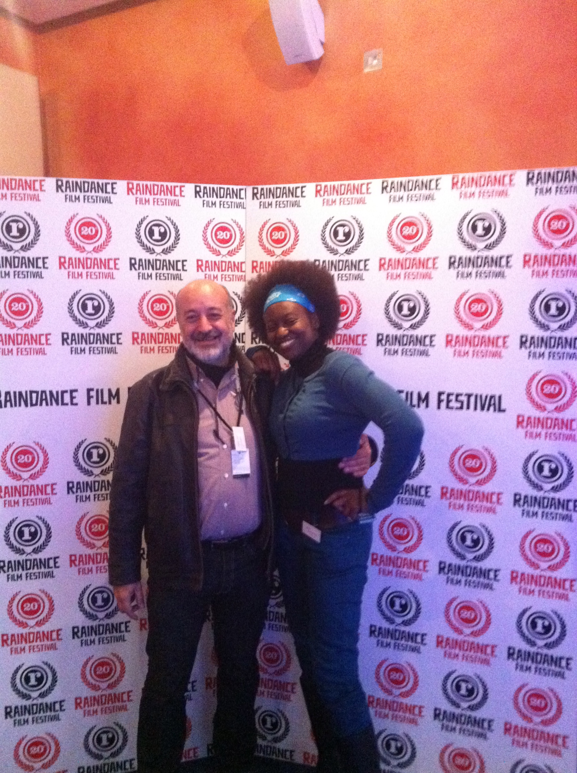 George Chiesa & Sade Adeniran, at a film screening, during the XX Raindance Film Festival, London, 2012
