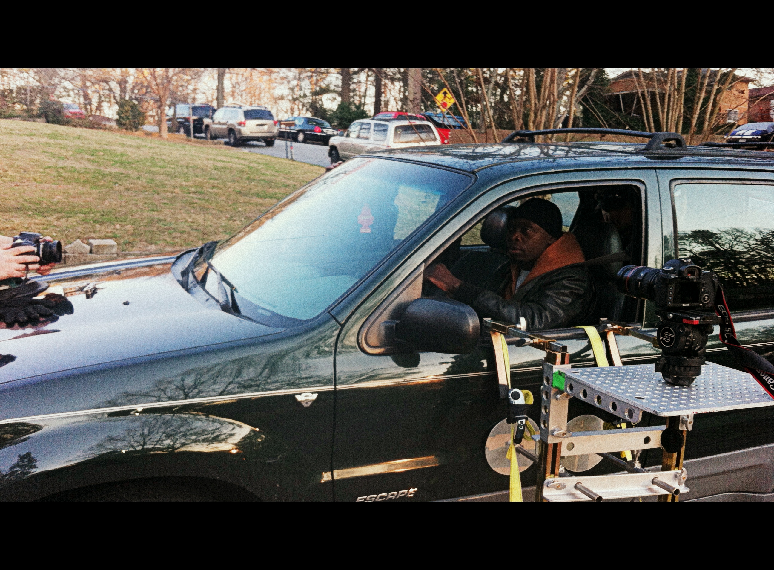 Michael Lartey on set as Arthur Fray in Writer/Director Bruce Robert's short film 'Turning on a Dime'.