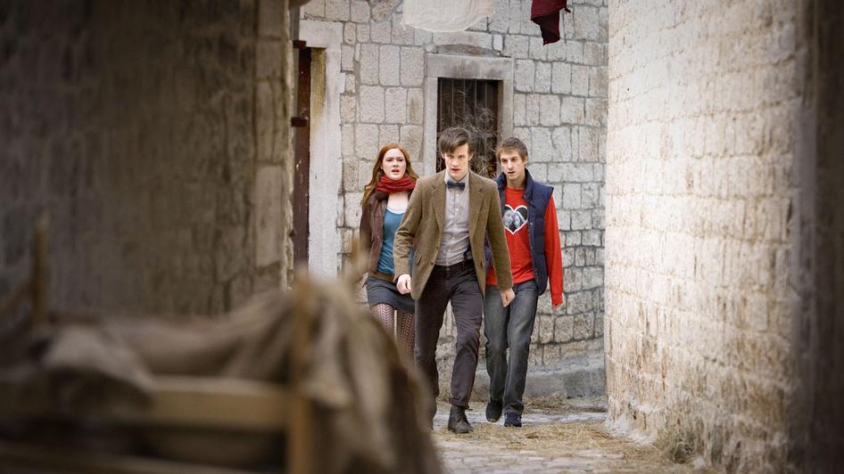 Still of Matt Smith, Karen Gillan and Arthur Darvill in Doctor Who (2005)