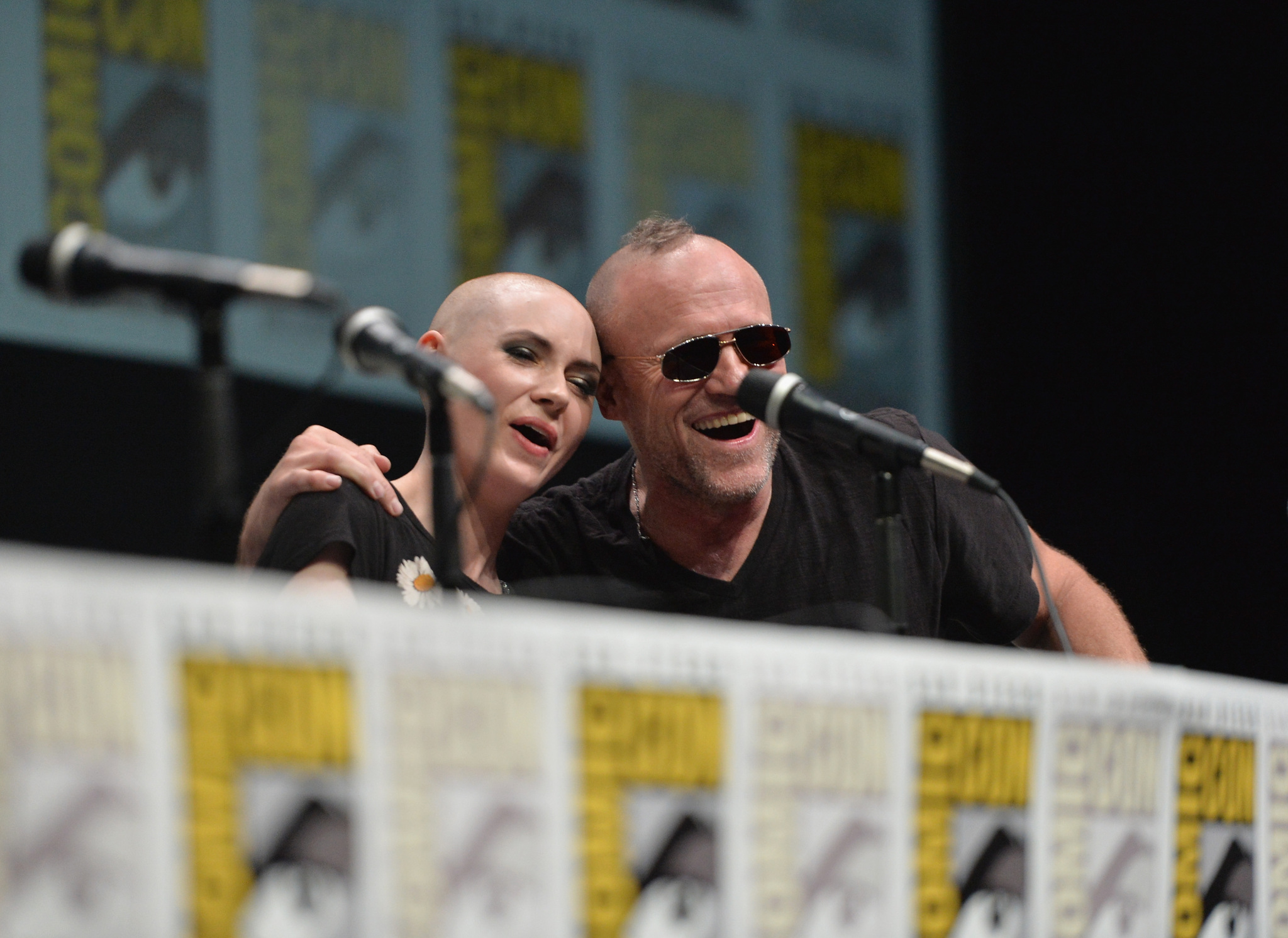 Michael Rooker and Karen Gillan