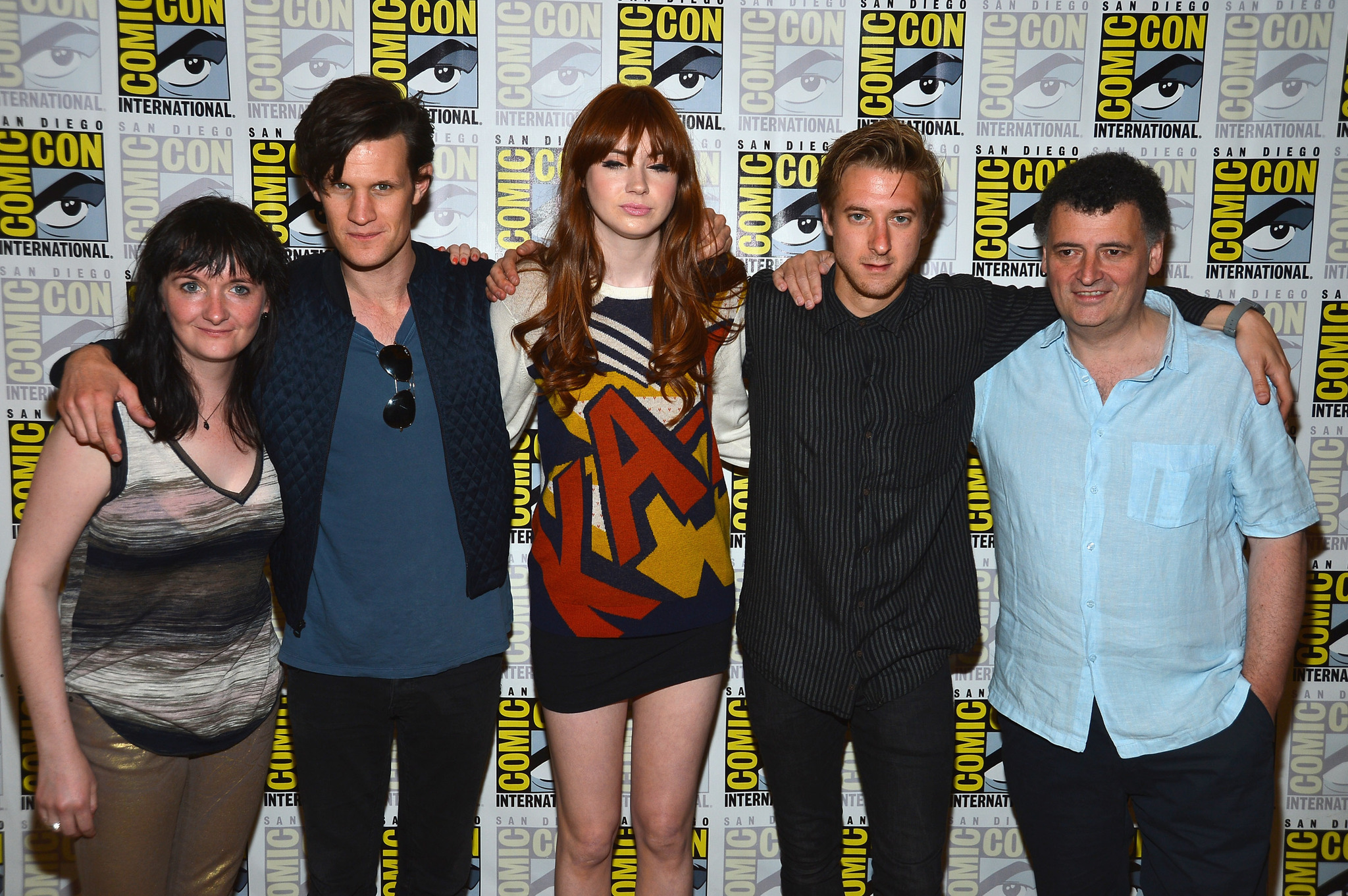 Steven Moffat, Caroline Skinner, Matt Smith, Karen Gillan and Arthur Darvill at event of Doctor Who (2005)